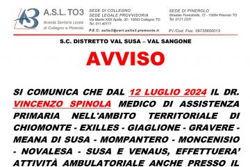 Attivit&#224; ambulatoriale presso il Comune di Venaus